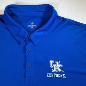 Top of the World Kentucky Wildcats Polo Men XXL Blue Excellent NCAA Performance